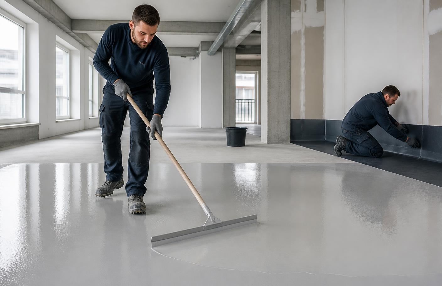 Ausführung einer Bodenbeschichtung und Bauwerksabdichtung im Bestand